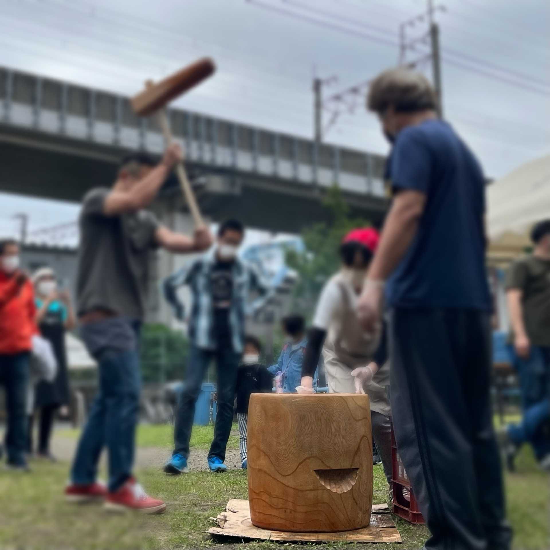 元宮自治会の餅つき大会にお邪魔しました♪